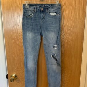 Embroidered Skinny Jeans